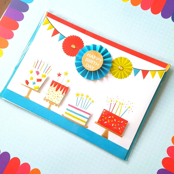 2 pcs C R Gibson Luxury Card Happy Birthday (1 Card with envelopel - Picture 2 of 16